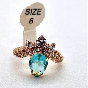 Aquamarine Ring Sz 6